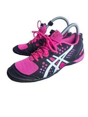 ASICS Women’s Running Shoes Black Pink Mesh Sneakers sz 7 barbiecore pink